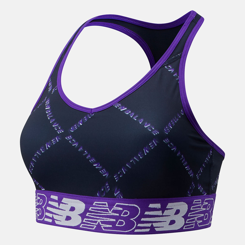 NB Pace Bra Printed 3.0 | New Balance Clothing Deep Violet - Women