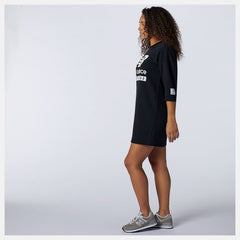 NB Essentials Field Day Crew Fleece Dress | New Balance Clothing Black - Women