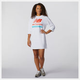 NB Essentials Field Day Crew Fleece Dress | New Balance Clothing White - Women