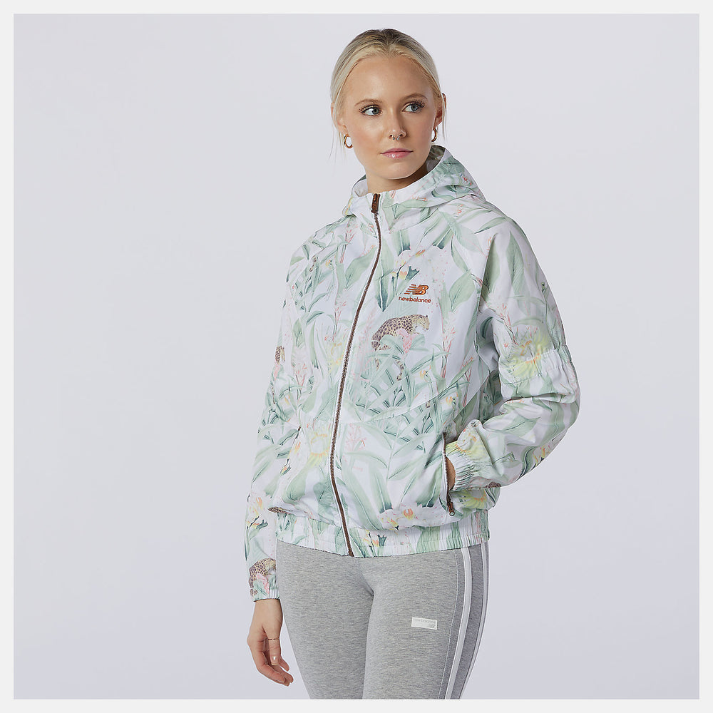 NB Essentials Botanical Jacket | New Balance Clothing White Print - Women