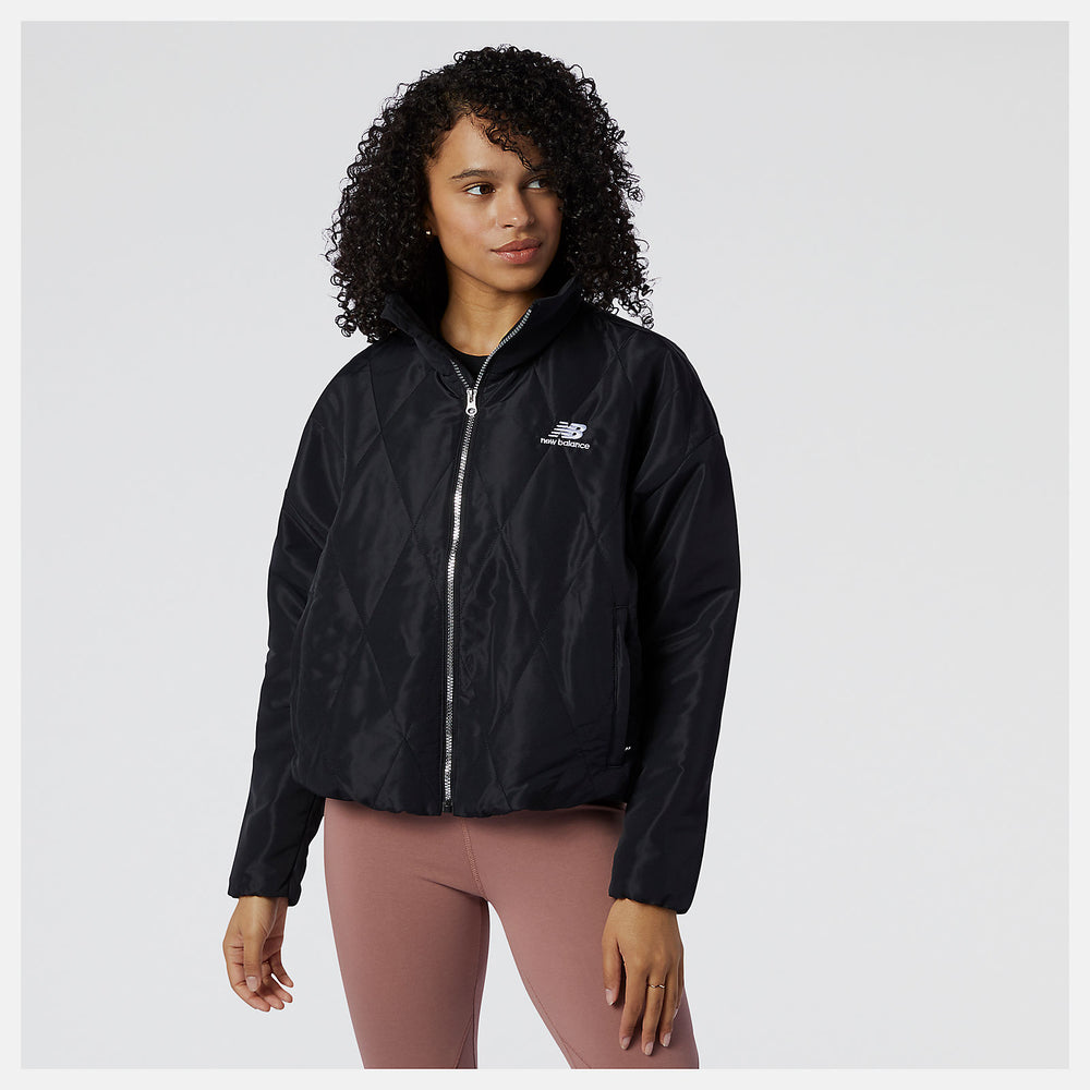 NB Athletics Argyle Quilted Jacket | New Balance Clothing Black - Women