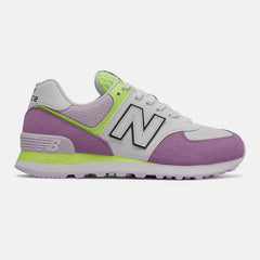 574 | New Balance Shoes Purple/Bleached Lime Glo - Women