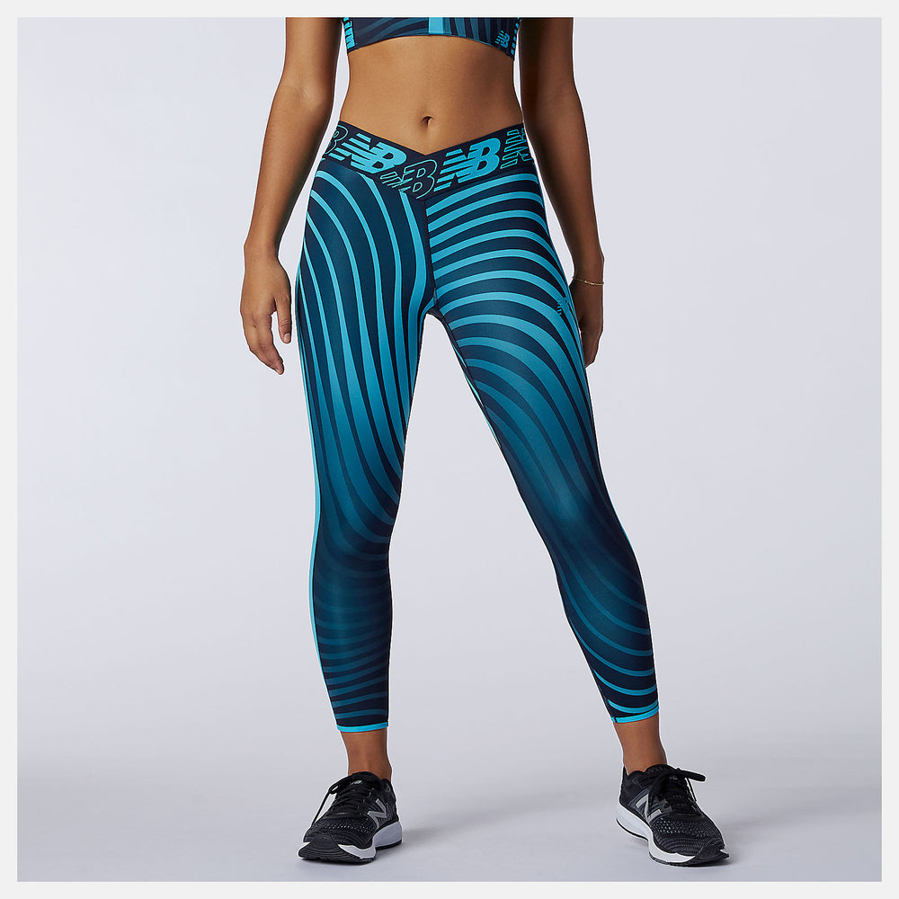 Relentless Printed High Rise 7/8 Tight | New Balance Clothing Virtual Sky - Women