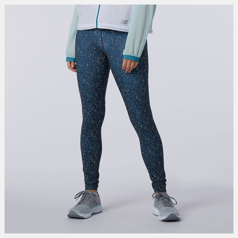 Printed Impact Run Tight | New Balance Clothing Mountain Teal - Women
