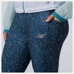 Printed Impact Run Tight | New Balance Clothing Mountain Teal - Women