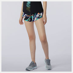 Printed Impact Run Short 3 Inch | New Balance Clothing Multi Color - Women