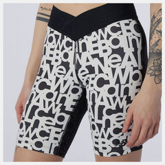 Relentless Printed Fitted Short | New Balance Clothing Black/White - Women
