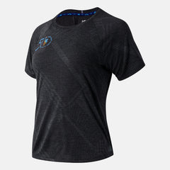 NYC Marathon Q Speed Fuel Jacquard Short Sleeve | New Balance Clothing Black Heather - Women