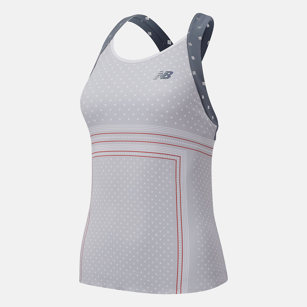 Printed Tournament Tank | New Balance Clothing Light Aluminum - Women