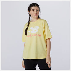 NB Essentials Stacked Logo Tee | New Balance Clothing Lemon Haze - Women
