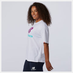 NB Essentials Stacked Logo Tee | New Balance Clothing White Multi - Women