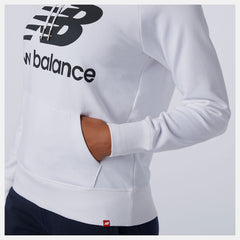 NB Essentials Pullover Hoodie | New Balance Clothing White/Black - Women