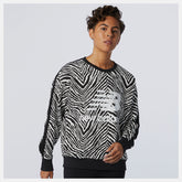 NB Athletics AOP Animal Print Crew | New Balance Clothing White Multi - Women