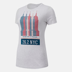 NYC Marathon Empire 26.2 NYC | New Balance Clothing White Heather - Women