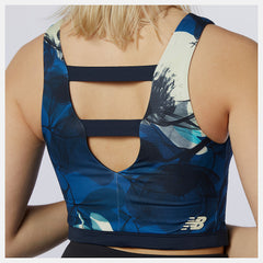 Transform NBSleek Printed Crop Top | New Balance Clothing Blue - Women