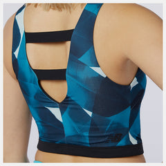 Transform NBSleek Printed Crop Top | New Balance Clothing Deep Sky - Women