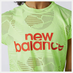Achiever Collide Open Mesh Tee | New Balance Clothing Bleached Lime Glo - Women