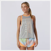 Printed Fast Flight Tank | New Balance Clothing Athletic Grey Heather - Women