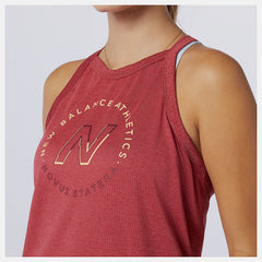 Printed Impact Run Hybrid Tank | New Balance Clothing Earth Red - Women