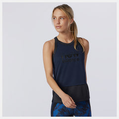 Printed Impact Run Hybrid Tank | New Balance Clothing Eclipse Heather - Women