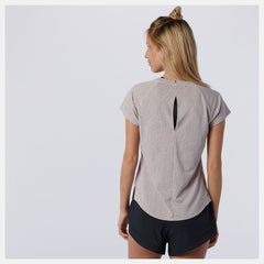 Q Speed Fuel Jacquard Short Sleeve | New Balance Clothing Logwood - Women