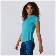 Q Speed Fuel Jacquard Short Sleeve | New Balance Clothing Virtual Sky - Women