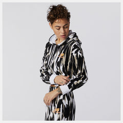NB Athletics Collide Printed Terry Hoodie | New Balance Clothing White Print - Women