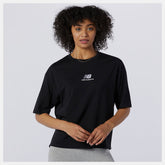 NB Athletics Collide Short Sleeve Tee | New Balance Clothing Black - Women