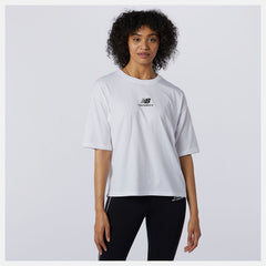 NB Athletics Collide Short Sleeve Tee | New Balance Clothing White - Women