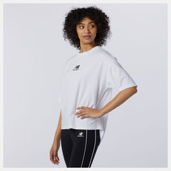 NB Athletics Collide Short Sleeve Tee | New Balance Clothing White - Women