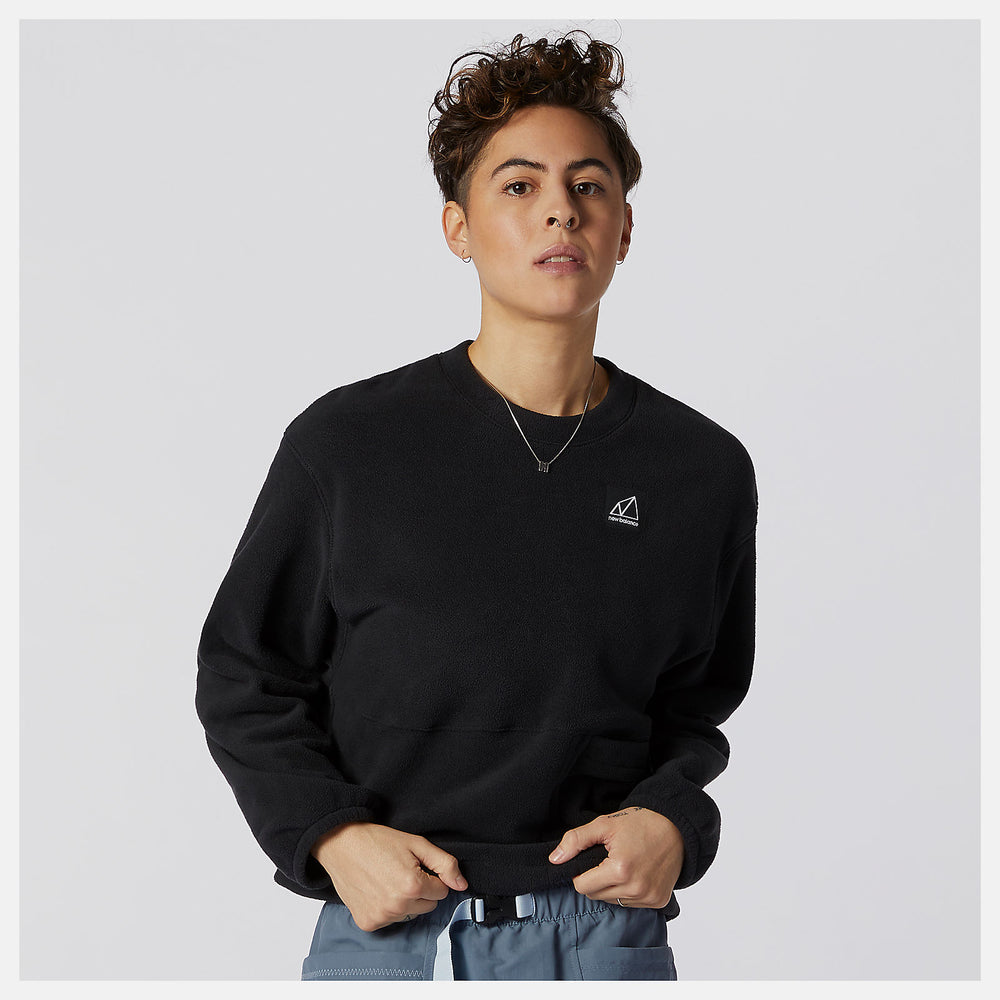 NB All Terrain Pocket Crew Fleece | New Balance Clothing Black - Women