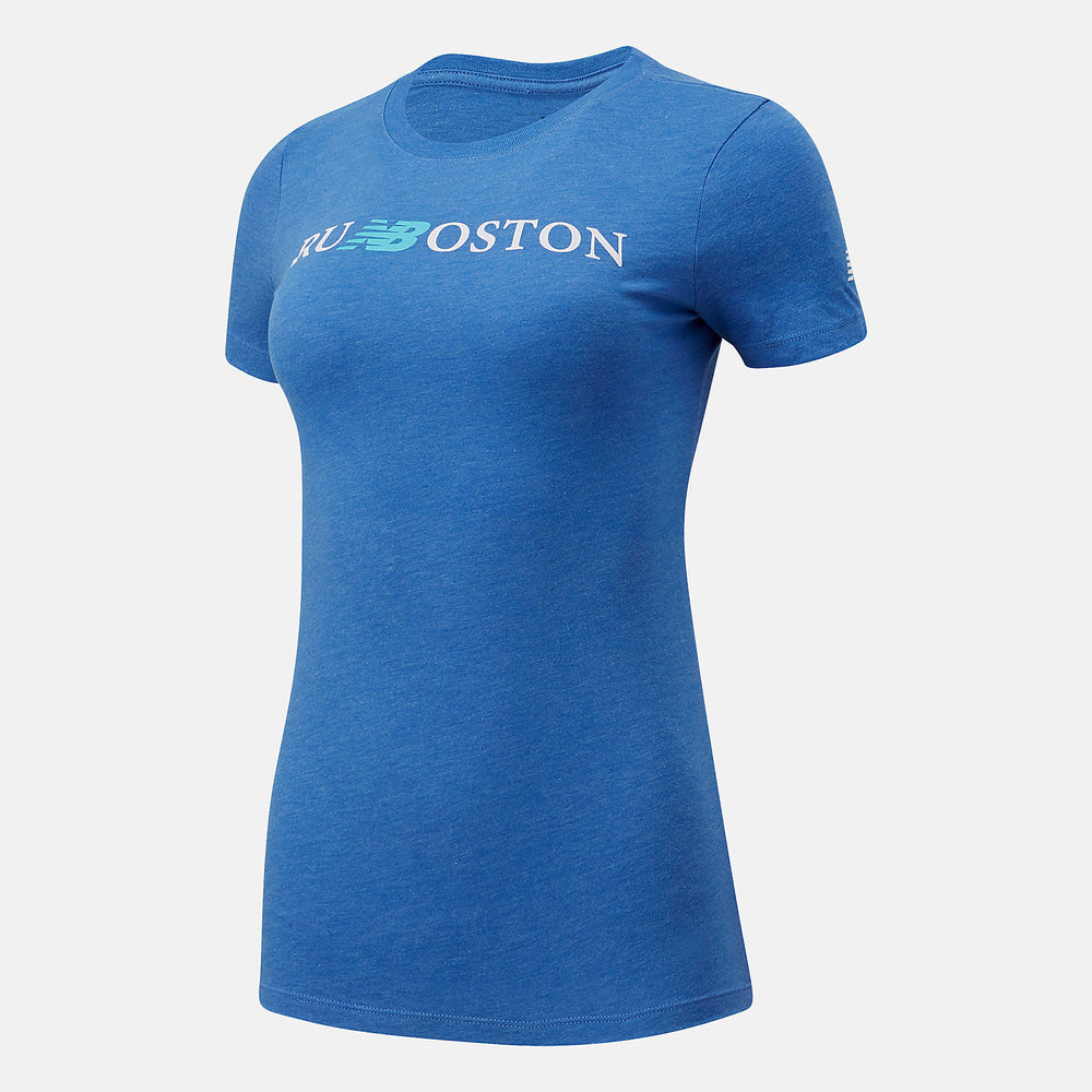 Run Boston Graphic Tee | New Balance Clothing Team Royal - Women
