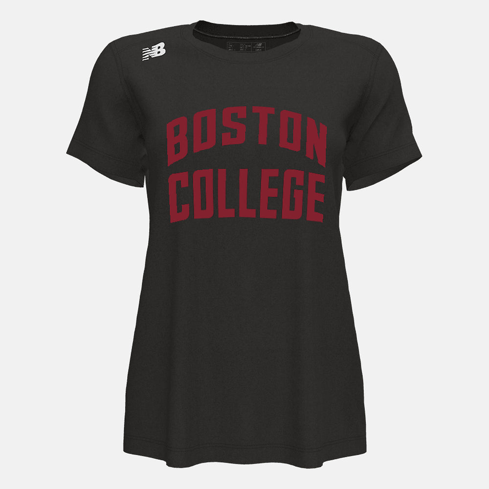 NB Short Sleeve Tech Tee(Boston College) | New Balance Clothing Team Black - Women
