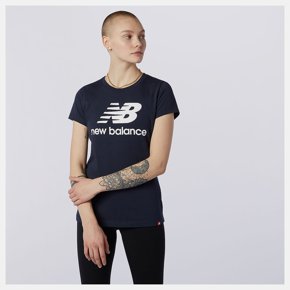 Essentials Stacked Logo Tee | New Balance Clothing Eclipse - Women