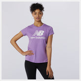 Essentials Stacked Logo Tee | New Balance Clothing Heliotrope - Women