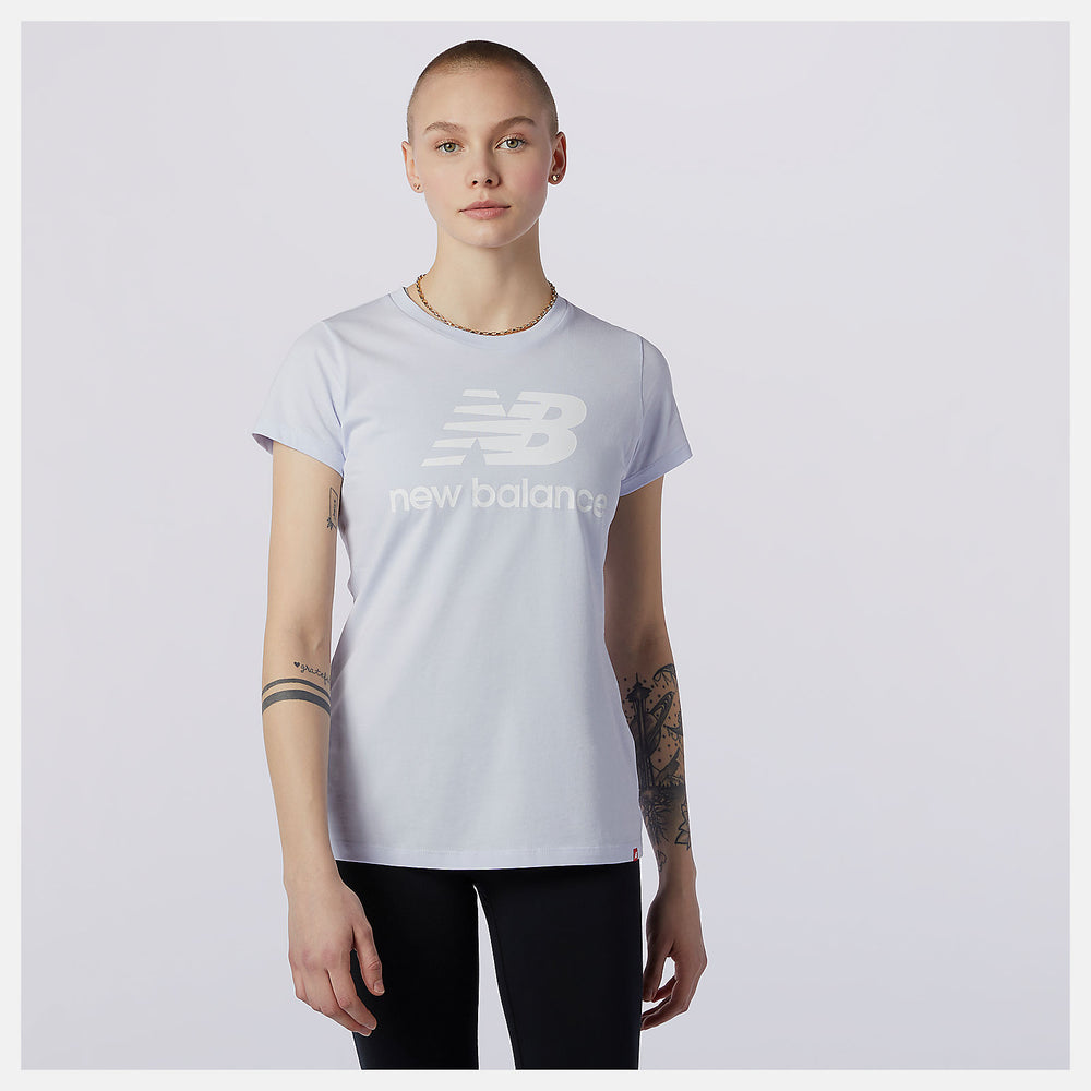 Essentials Stacked Logo Tee | New Balance Clothing Grey - Women