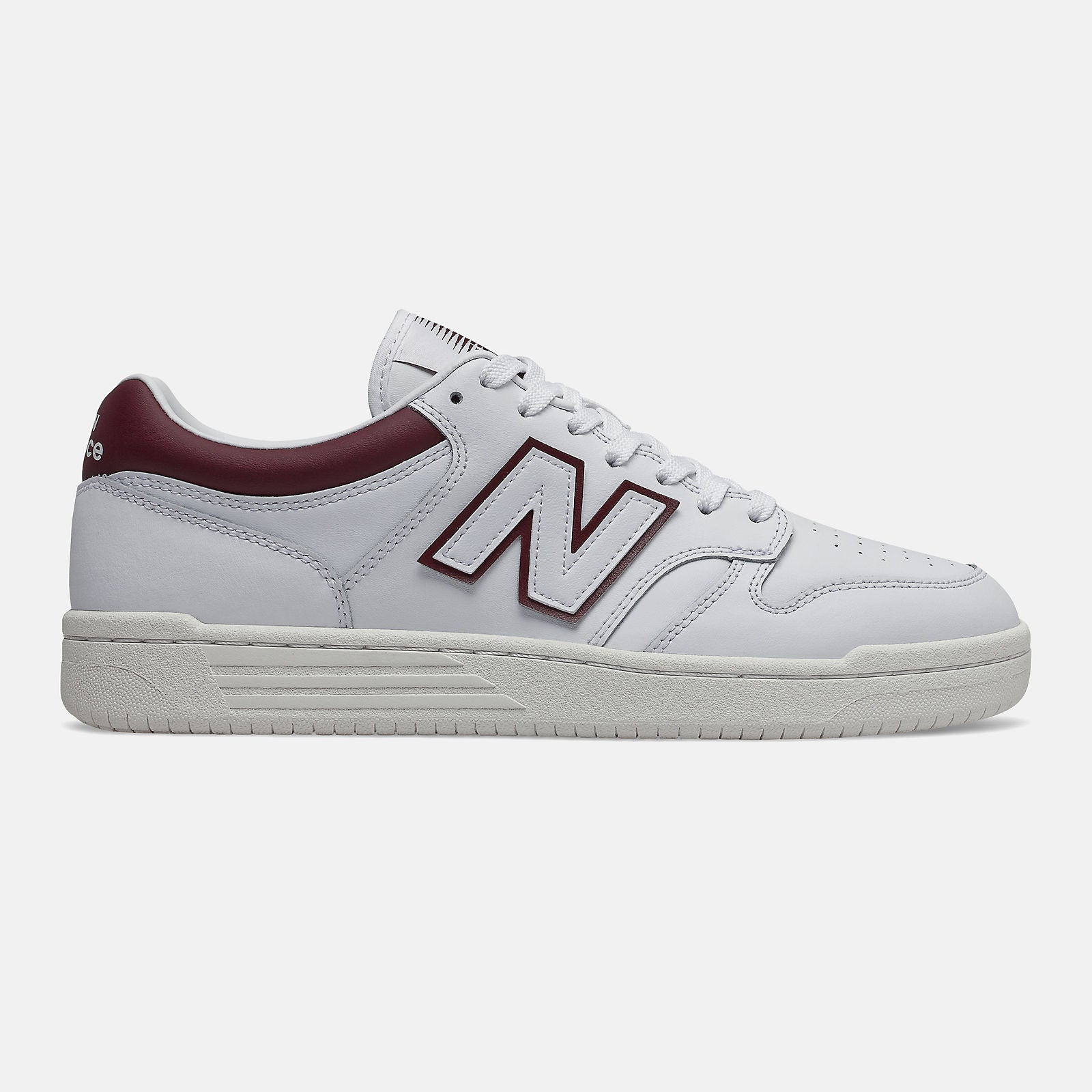 BB480LV1 | New Balance Shoes White/Burgundy - Men