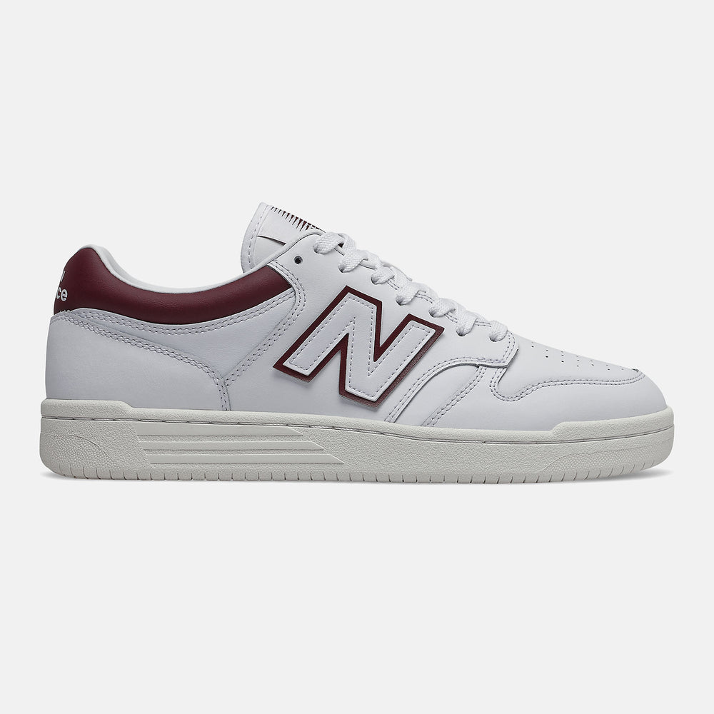 BB480LV1 | New Balance Shoes White/Burgundy - Men