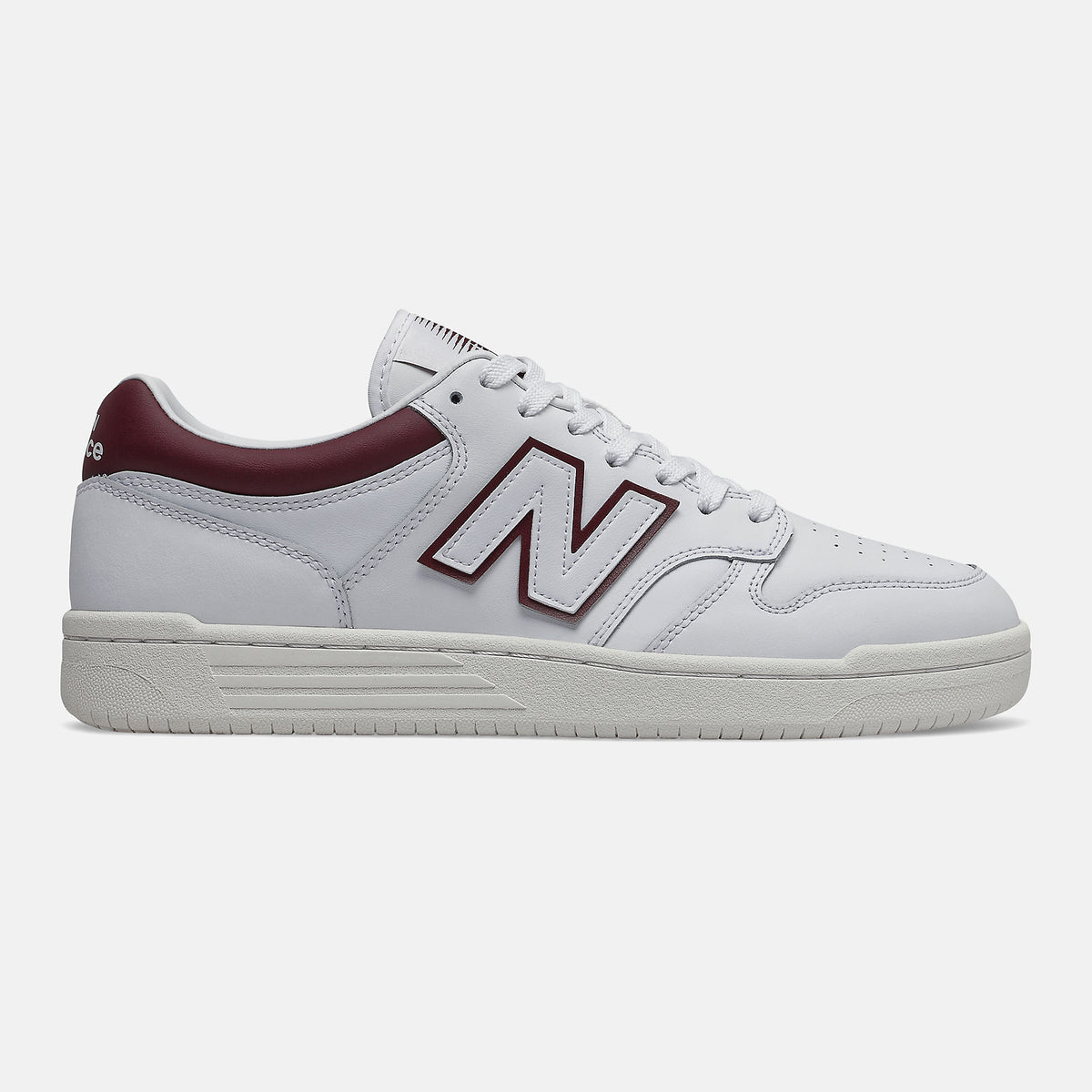 BB480LV1 | New Balance Shoes White/Burgundy - Men