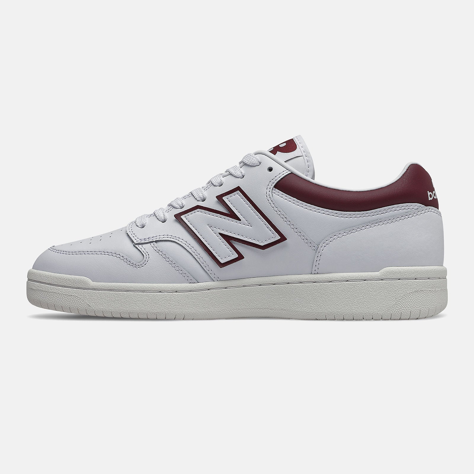 BB480LV1 | New Balance Shoes White/Burgundy - Men