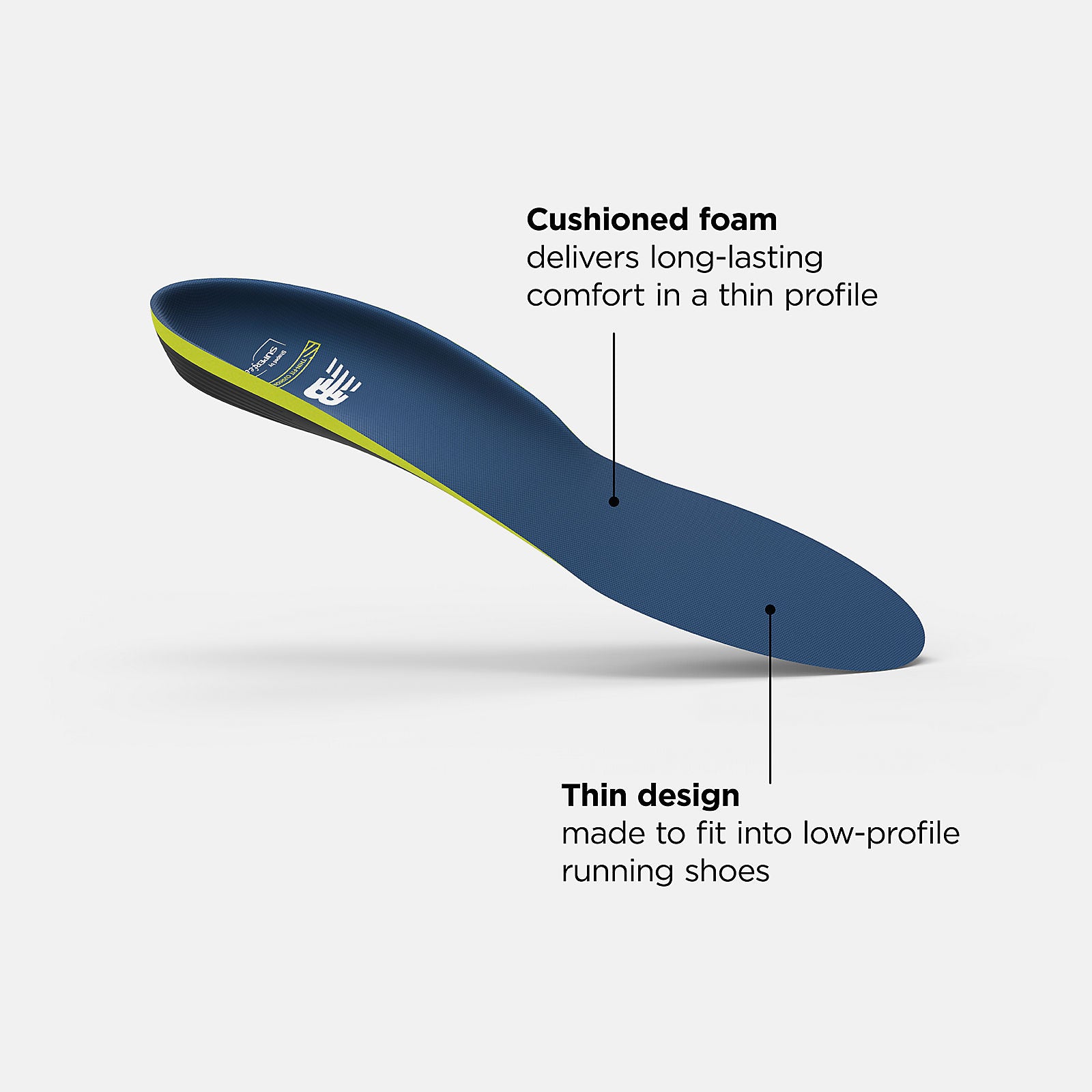 Running Thin-Fit Cushion CFX Insole | New Balance Accessories Hi Lite/Black and Blue - Women/Men