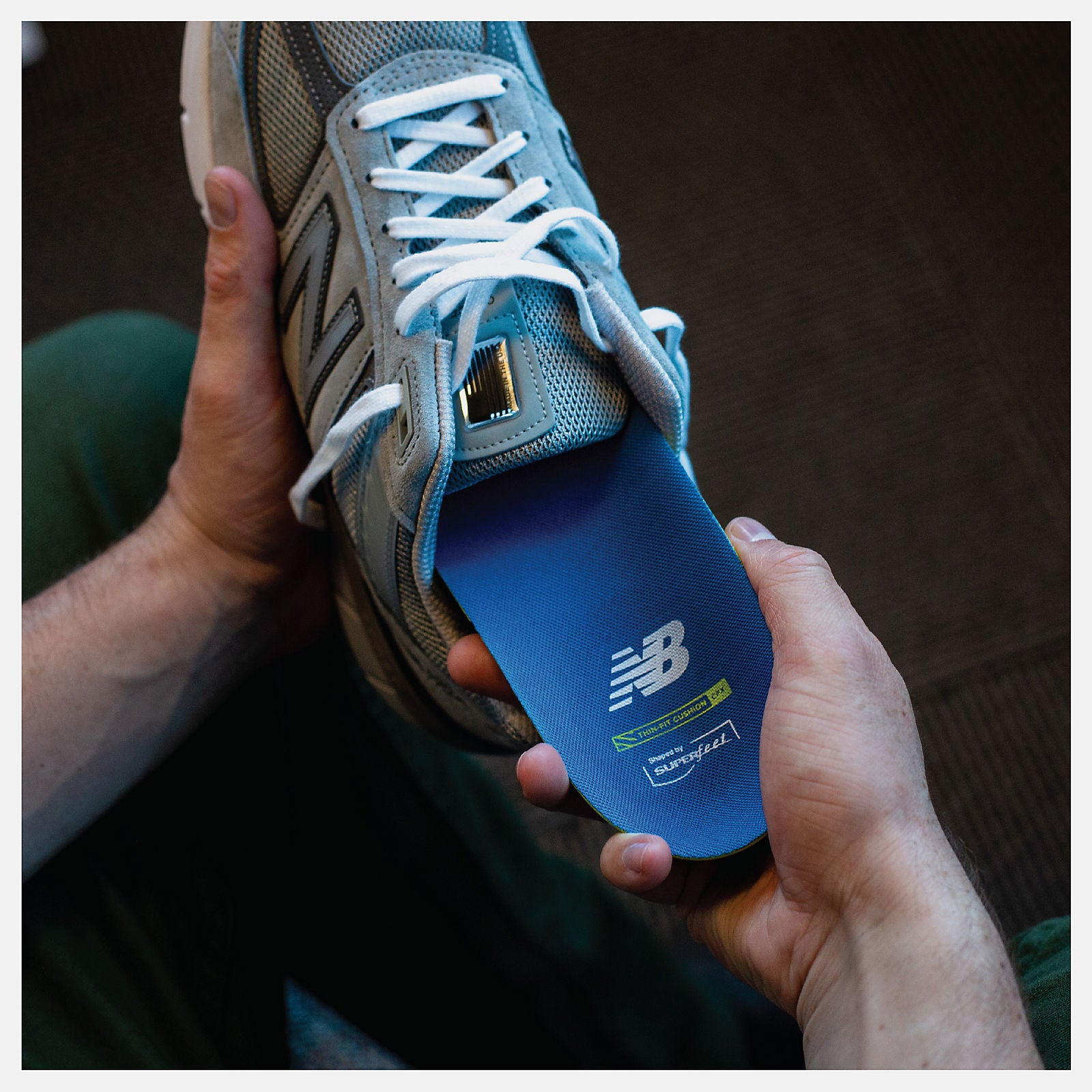 Running Thin-Fit Cushion CFX Insole | New Balance Accessories Hi Lite/Black and Blue - Women/Men