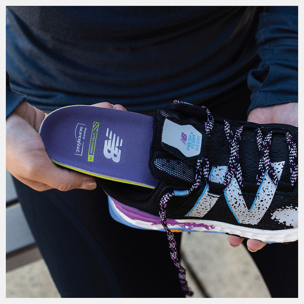 Running Women Ultra Cushion CFX Insole | New Balance Accessories Hi Lite/Black and Purple - Women
