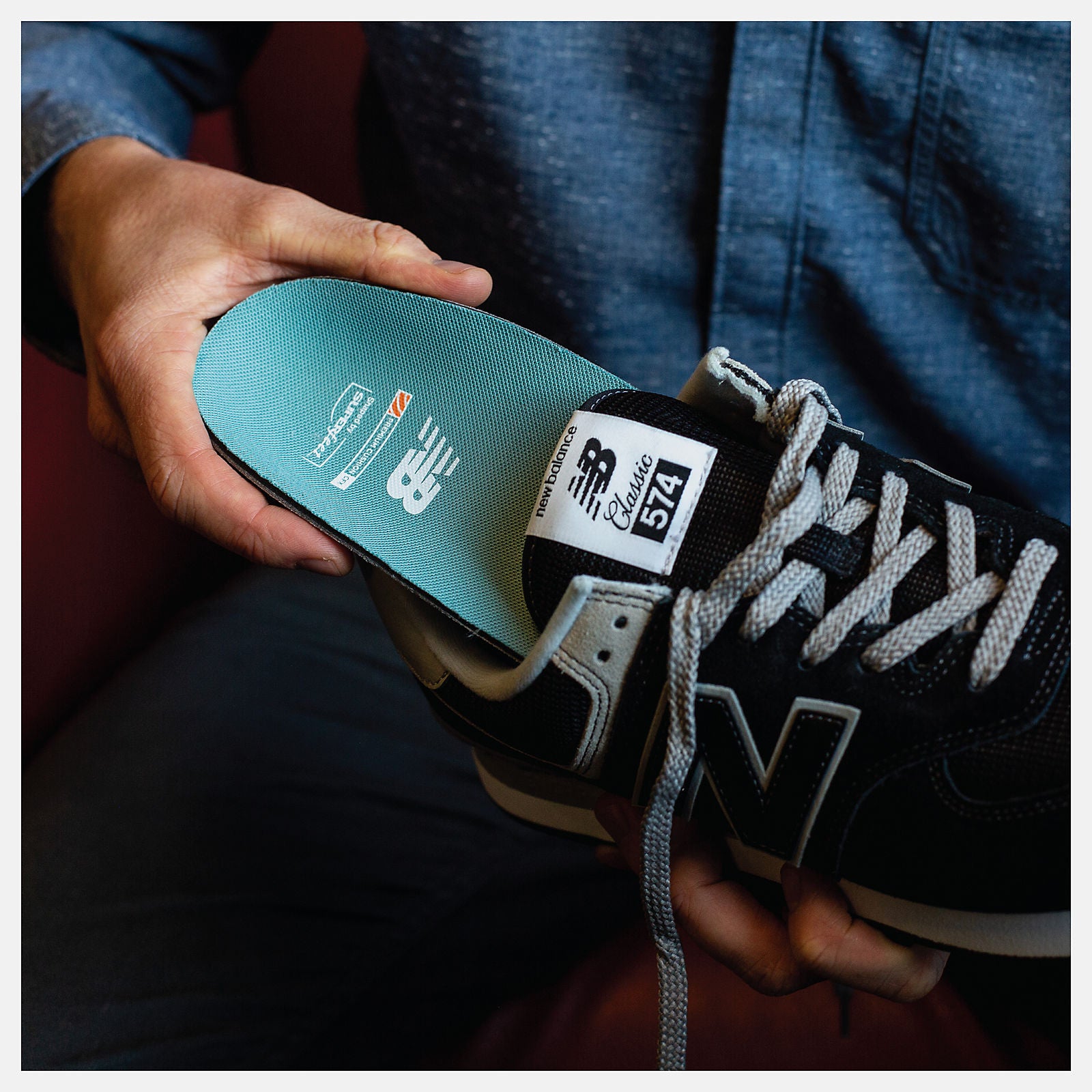 Casual Premium Cushion CFX Insole | New Balance Accessories Light Grey/Black and Chalk Blue - Women/Men