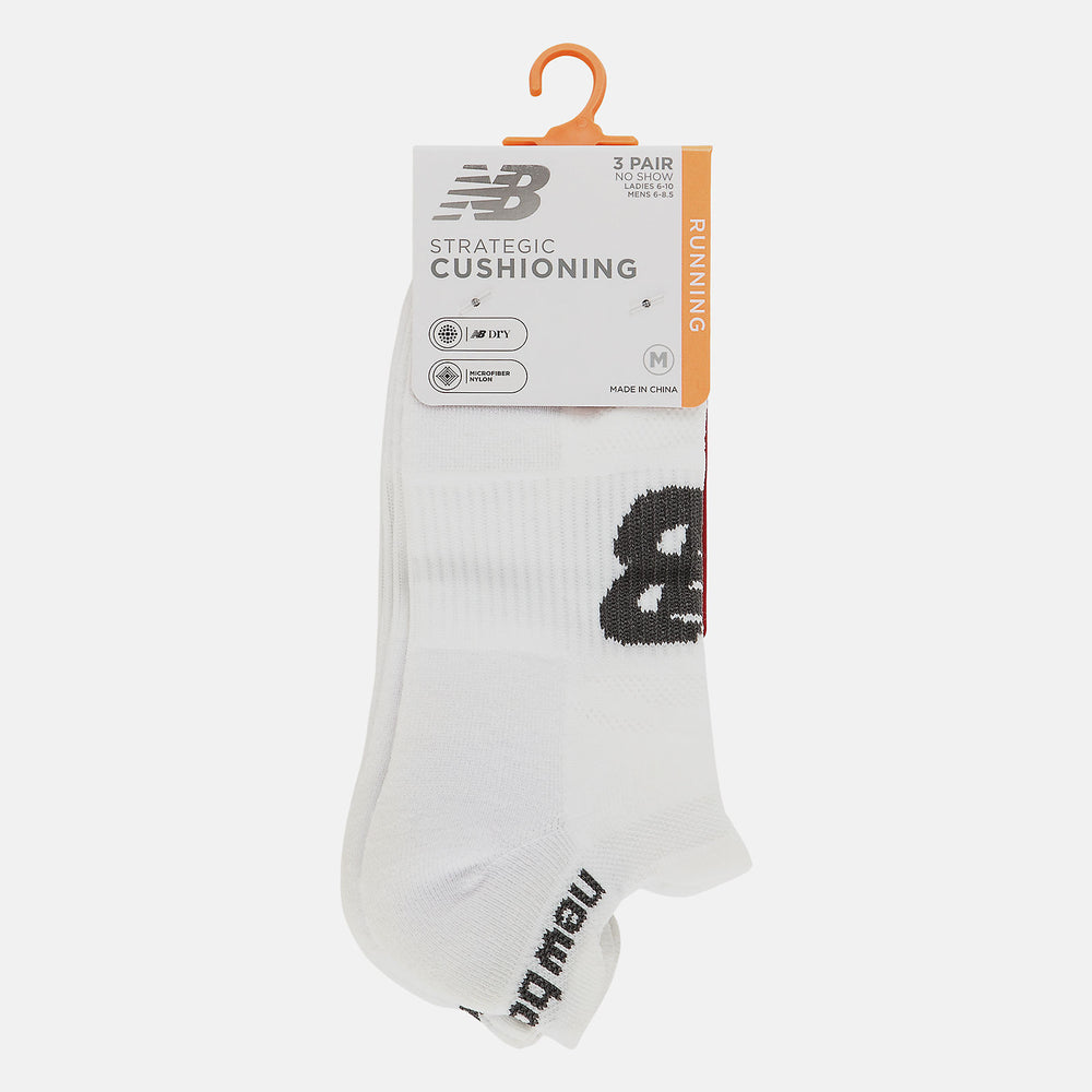 Strategic Cushion Low-Cut Tab Socks 3 Packs | New Balance Accessories White - Women/Men