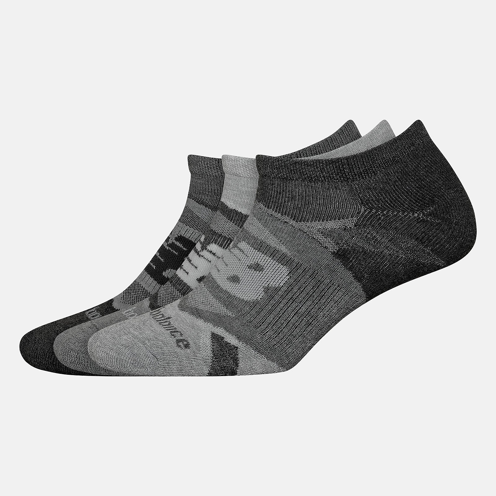Performance Cushion No Show Socks 3 Pack | New Balance Accessories Grey - Women/Men