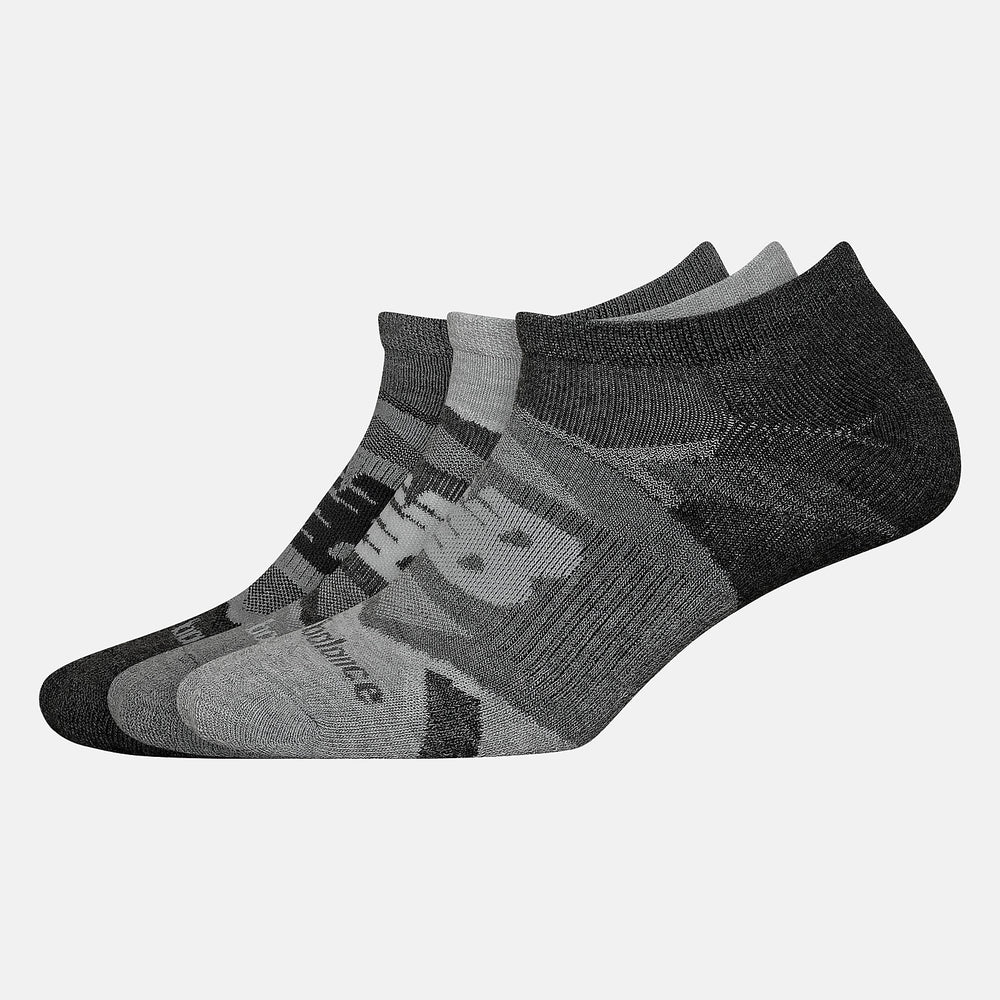 Performance Cushion No Show Socks 3 Pack | New Balance Accessories Grey - Women/Men