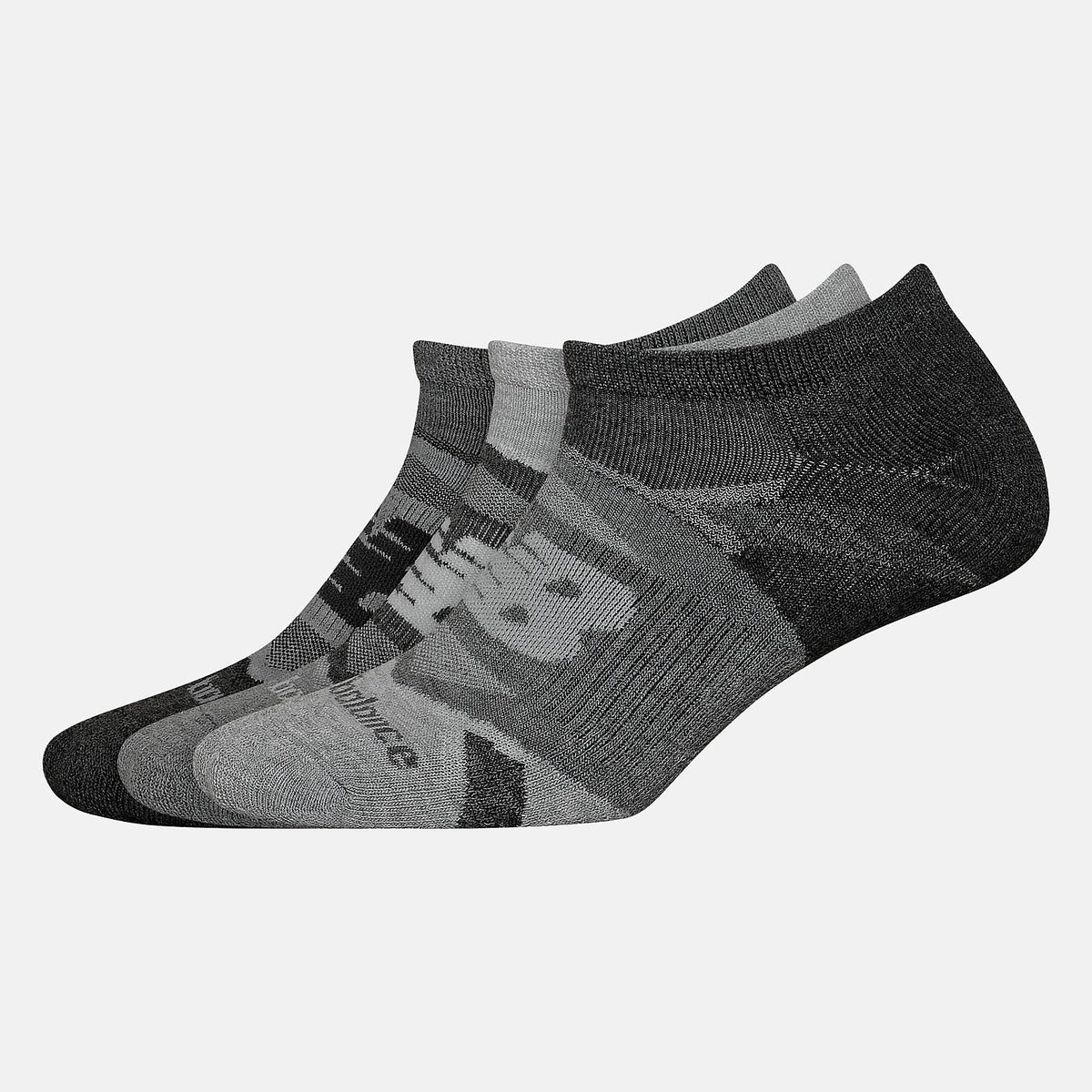 Performance Cushion No Show Socks 3 Pack | New Balance Accessories Grey - Women/Men