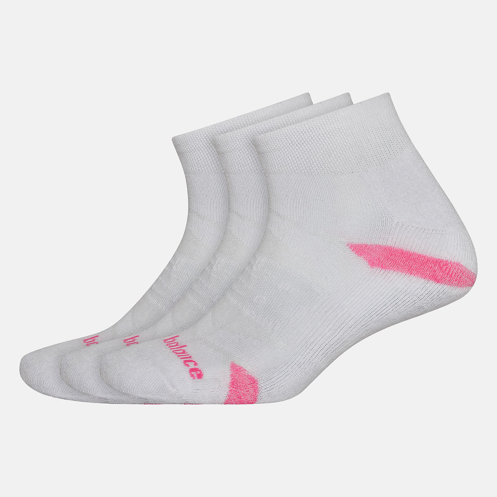 Performance Cushion Quarter Socks 3 Pack | New Balance Accessories White Multi - Women/Men