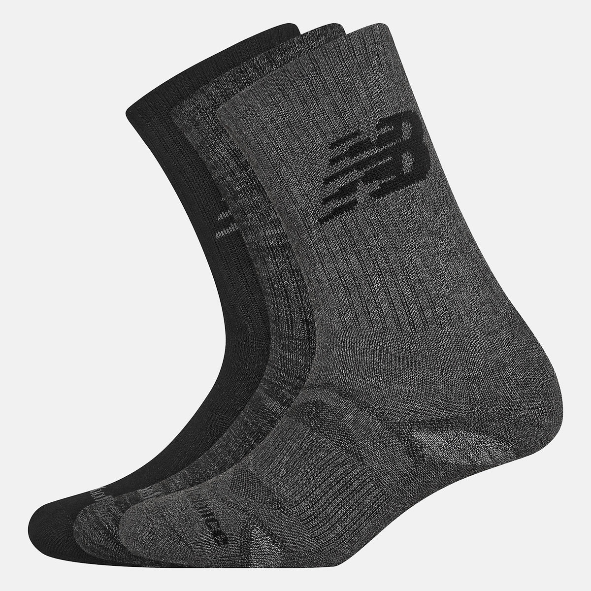 Performance Cushion Crew Socks 3 Pack | New Balance Accessories Black - Women/Men